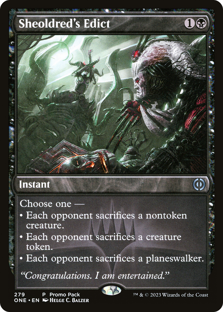 Sheoldred's Edict (PPONE-279) [Promo Pack: Phyrexia: All Will Be One]