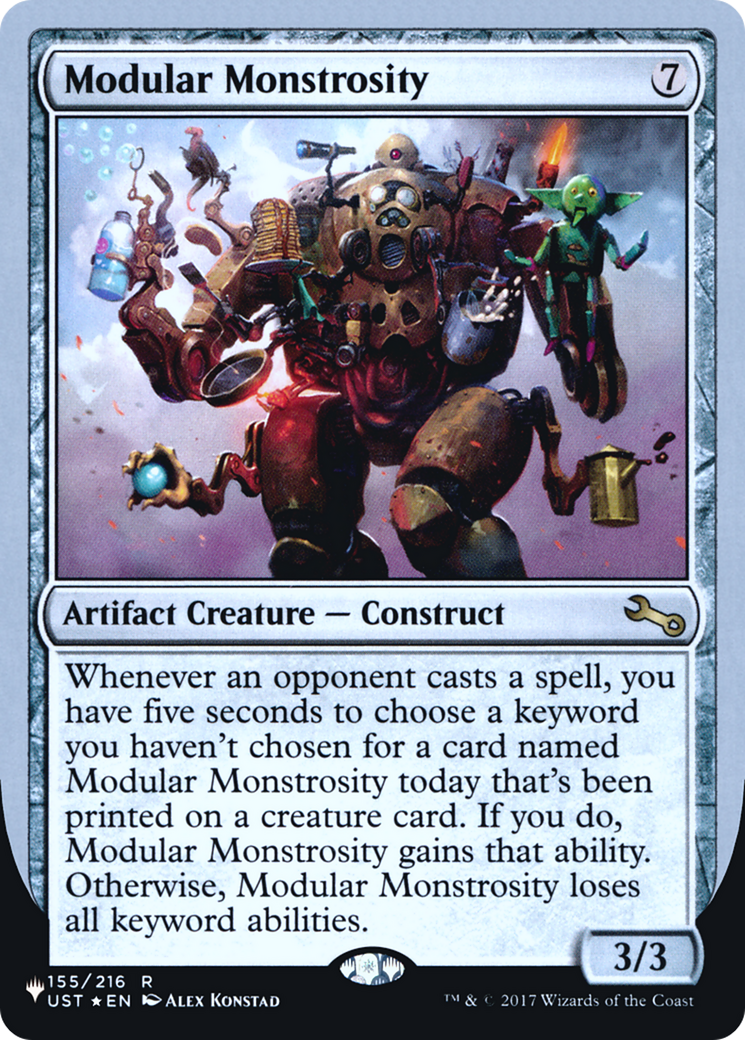 Modular Monstrosity (LIST-155/216) [The List (Unfinity Foil Edition)] Foil
