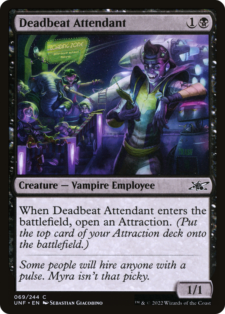 Deadbeat Attendant (UNF-069) [Unfinity] Foil