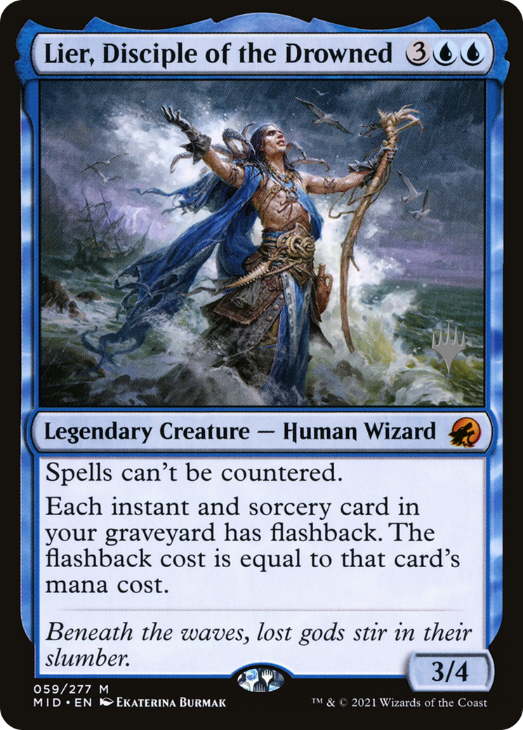 Lier, Disciple of the Drowned (PPMID-059) [Promo Pack: Innistrad: Midnight Hunt Promos] Foil