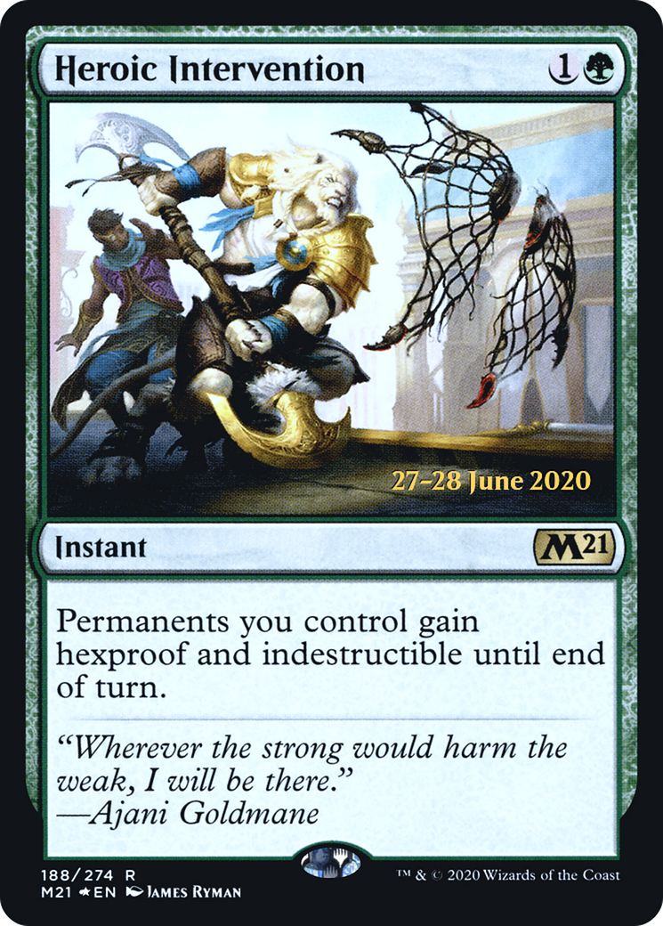 Heroic Intervention (M21) (PRE-188) [Core Set 2021 Promos] Foil