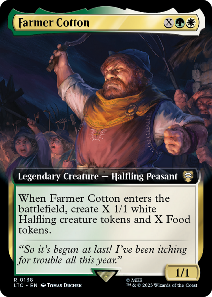 Farmer Cotton (Extended Art) (LTC-138) [Tales of Middle-earth Commander] Foil