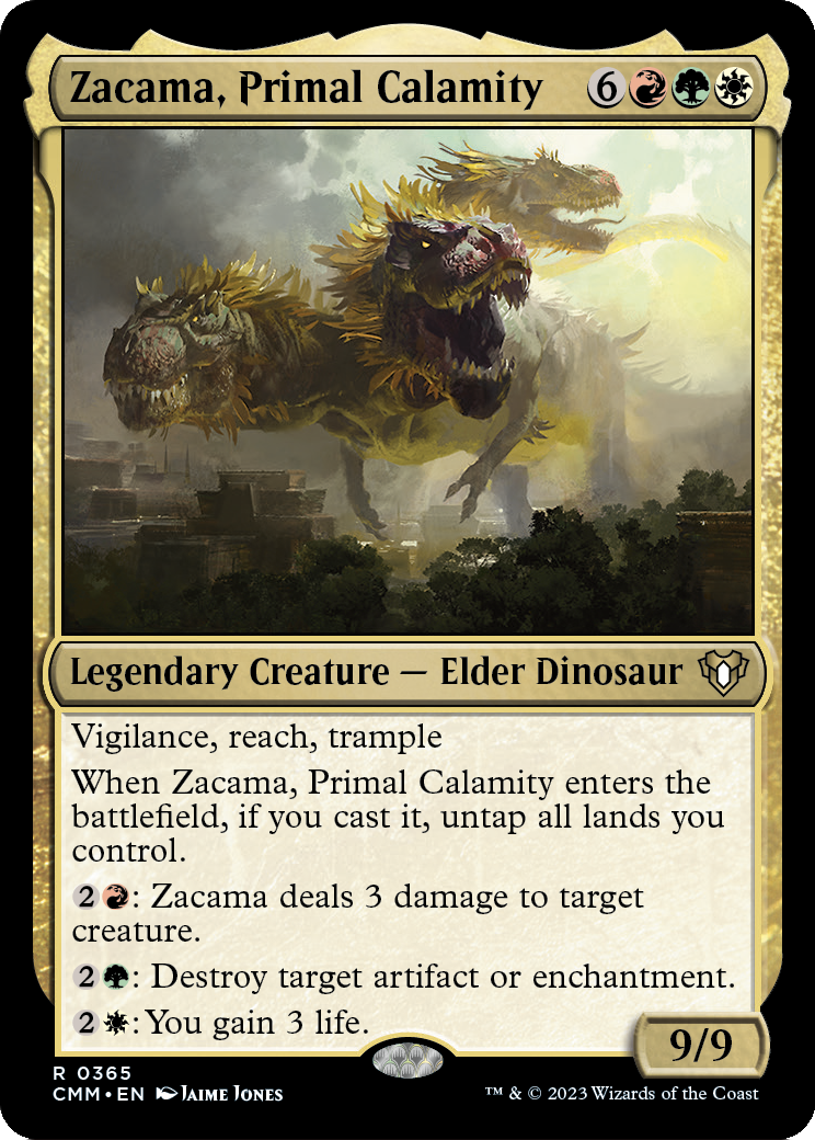 Zacama, Primal Calamity (CMM-365) [Commander Masters] Foil