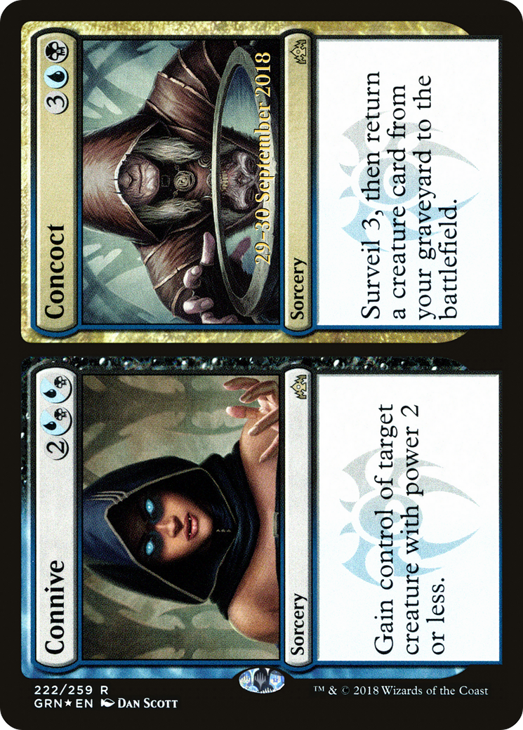 Connive // Concoct (PRE-222) [Guilds of Ravnica Promos] Foil