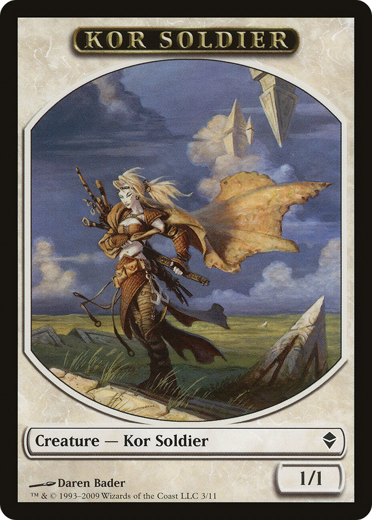 Kor Soldier Token (ZEN-003) [Zendikar Tokens]