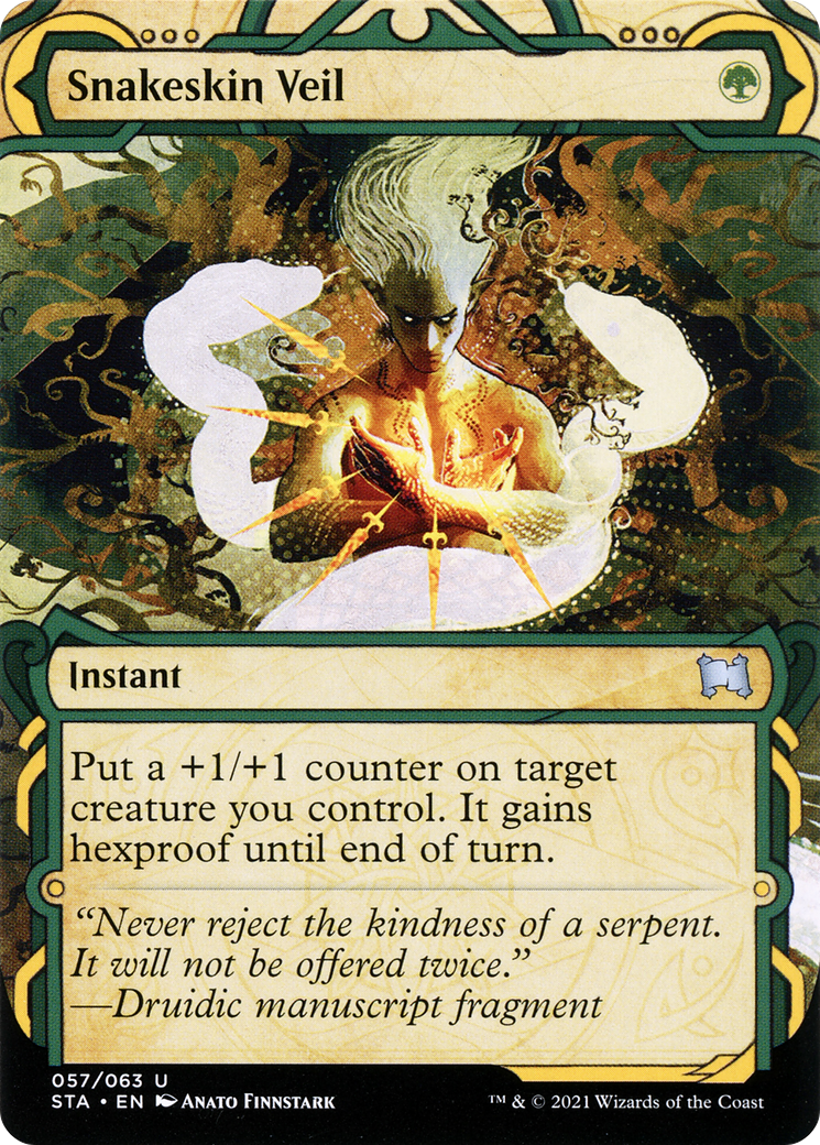 Snakeskin Veil (STA-057) (Showcase) (Borderless) [Strixhaven Mystical Archive] Foil