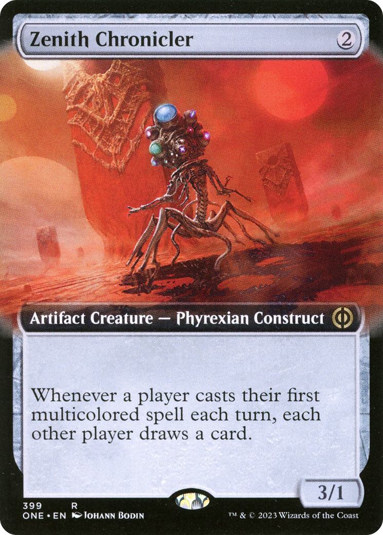 Zenith Chronicler (Extended Art) (ONE-399) [Phyrexia: All Will Be One] Foil