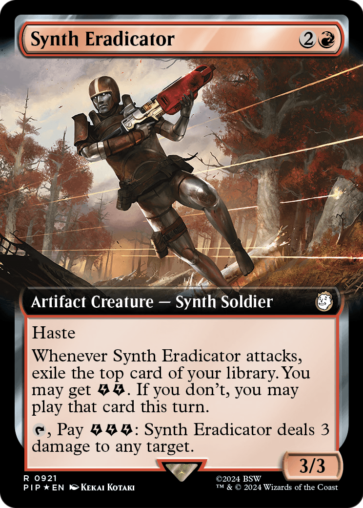 Synth Eradicator (Extended Art) (Surge Foil) (PIP-921) [Fallout] Foil