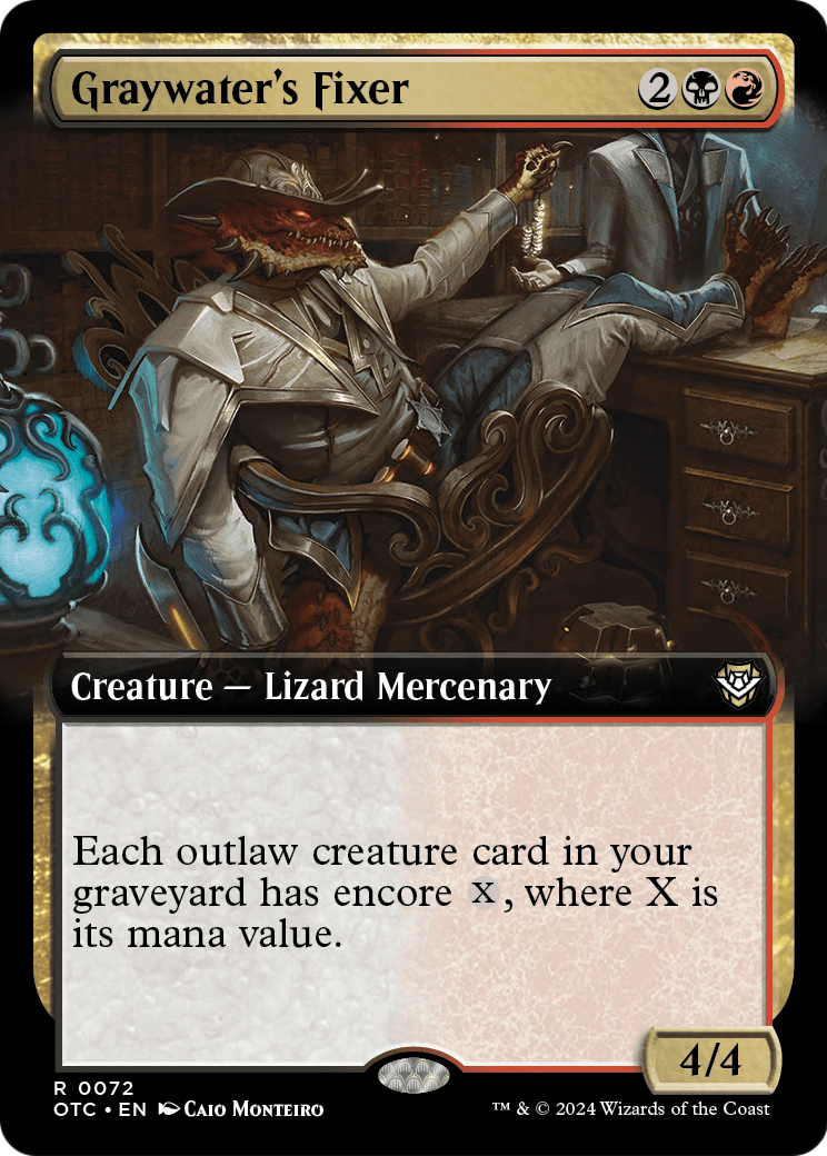 Graywater's Fixer (Extended Art) (OTC-072) [Outlaws of Thunder Junction Commander]