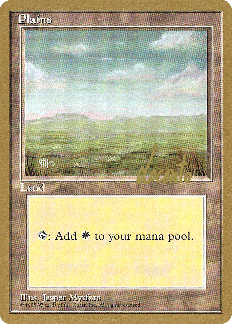 Plains (A) - 1996 Michael Loconto (4ED) [Pro Tour Collector Set]