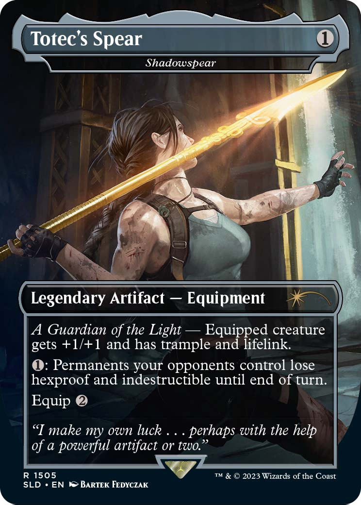 Totec's Spear - Shadowspear (SLD-1505) (Borderless) [Secret Lair Drop]