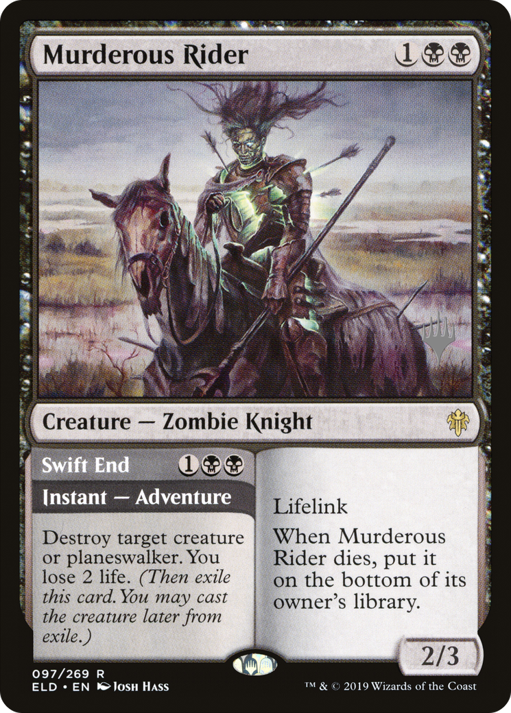 Murderous Rider (PPELD-097) [Promo Pack: Throne of Eldraine Promos] Foil