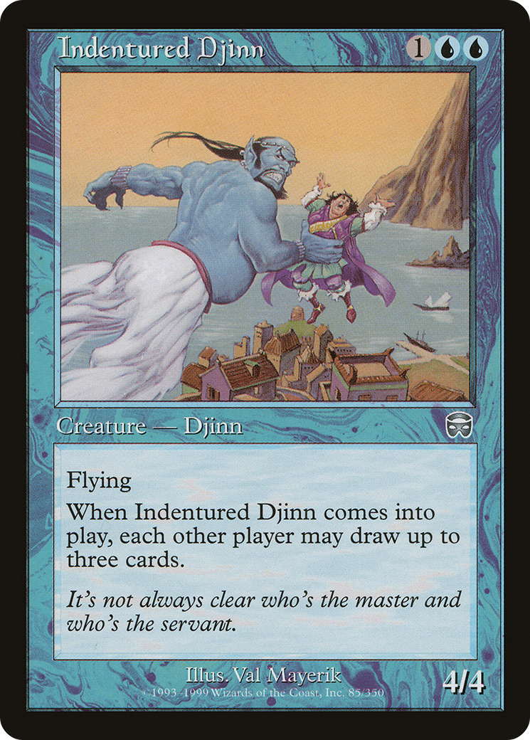 Indentured Djinn (MMQ-085) [Mercadian Masques] Foil