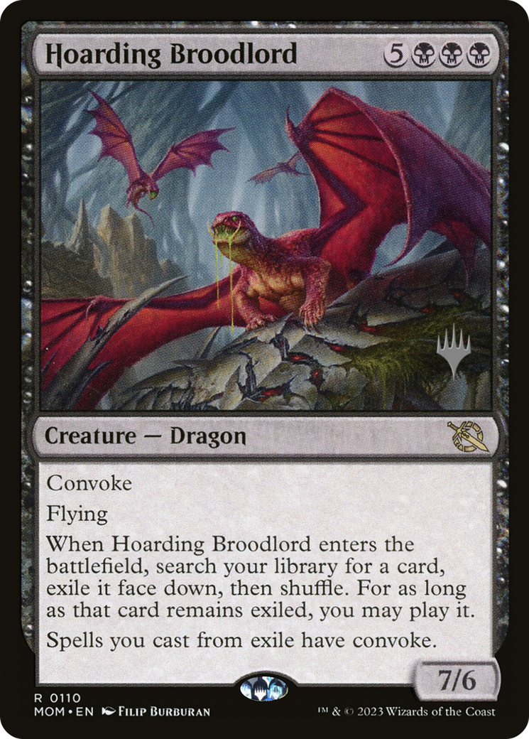 Hoarding Broodlord (PPMOM-110) [Promo Pack: March of the Machine Promos] Foil