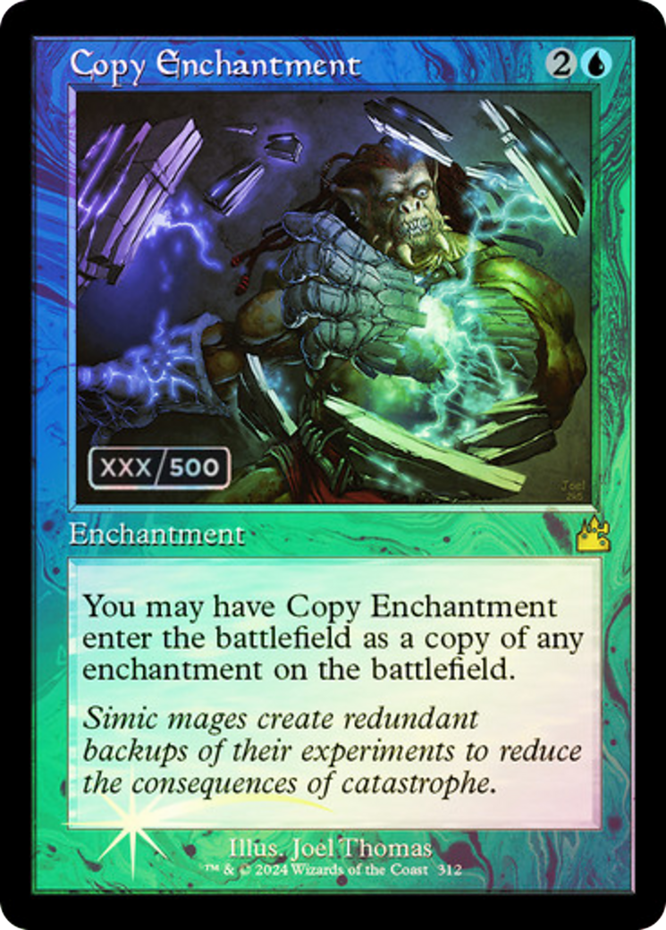 Copy Enchantment (Retro Frame) (Serial Numbered) (RVR-312) [Ravnica Remastered] Foil