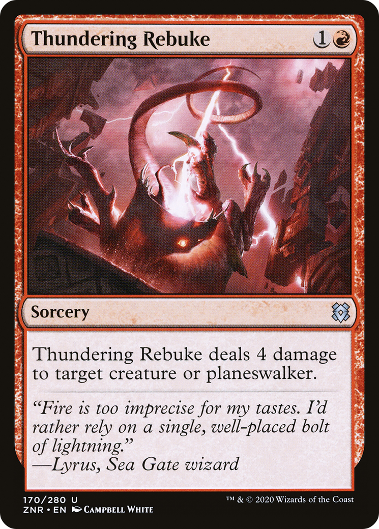 Thundering Rebuke (ZNR-170) [Zendikar Rising] Foil