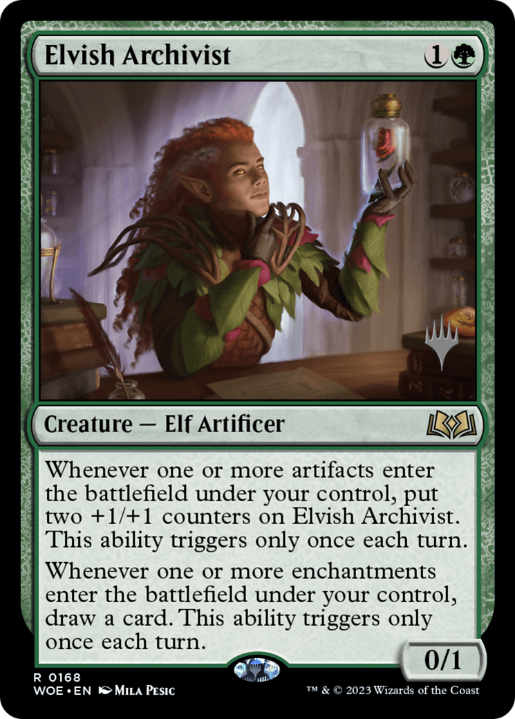 Elvish Archivist (PPWOE-168) [Promo Pack: Wilds of Eldraine Promos]