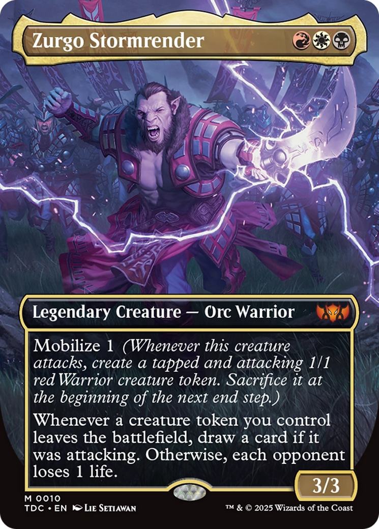 Zurgo Stormrender (Borderless) (TDC-010) [Commander: Tarkir: Dragonstorm] Foil