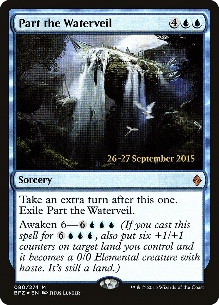 Part the Waterveil (PRE-080) [Battle for Zendikar Promos] Foil