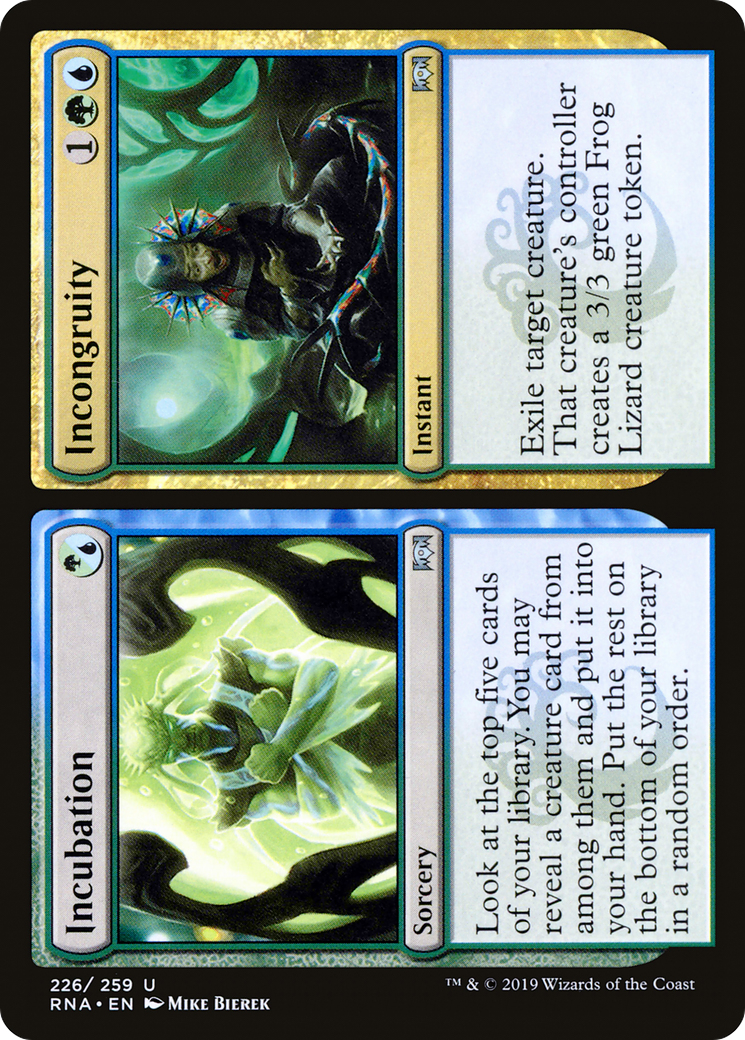 Incubation // Incongruity (RNA-226) [Ravnica Allegiance] Foil