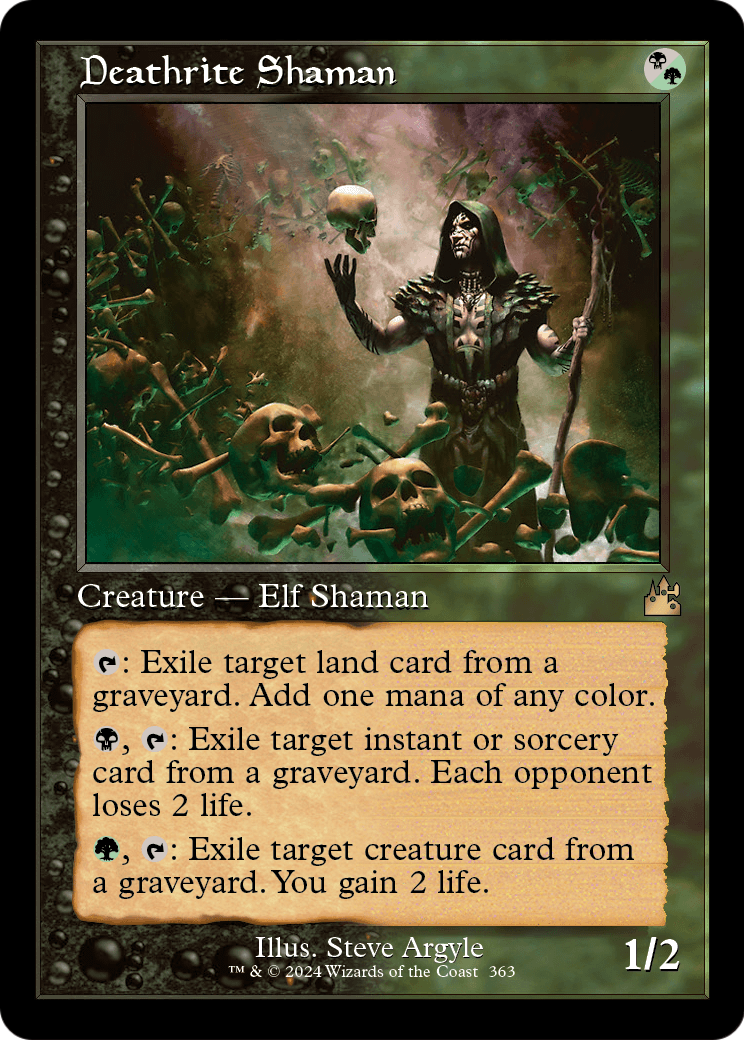 Deathrite Shaman (Retro Frame) (RVR-363) [Ravnica Remastered] Foil
