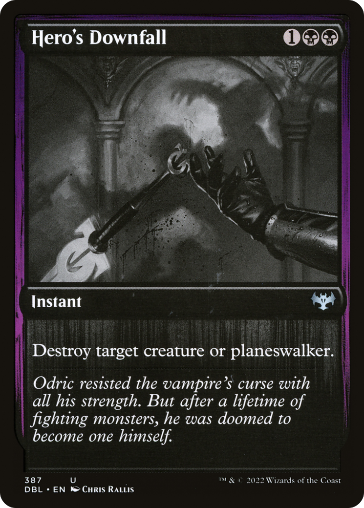 Hero's Downfall (DBL-387) [Innistrad: Double Feature] Foil