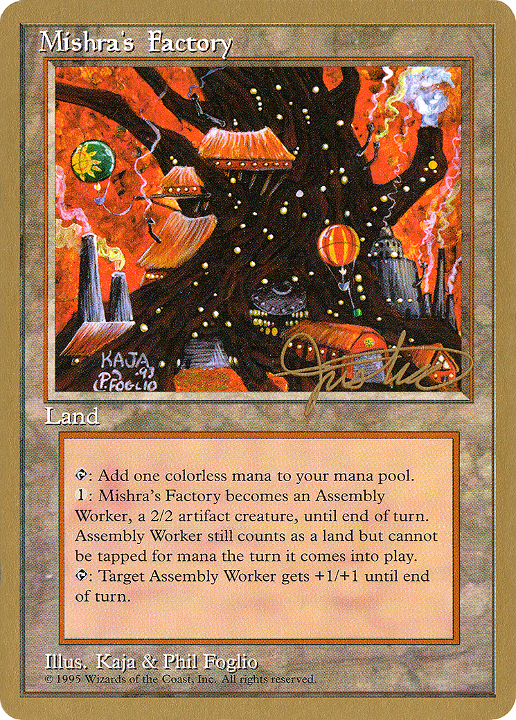 Mishra's Factory - 1996 Mark Justice (4ED) [Pro Tour Collector Set]