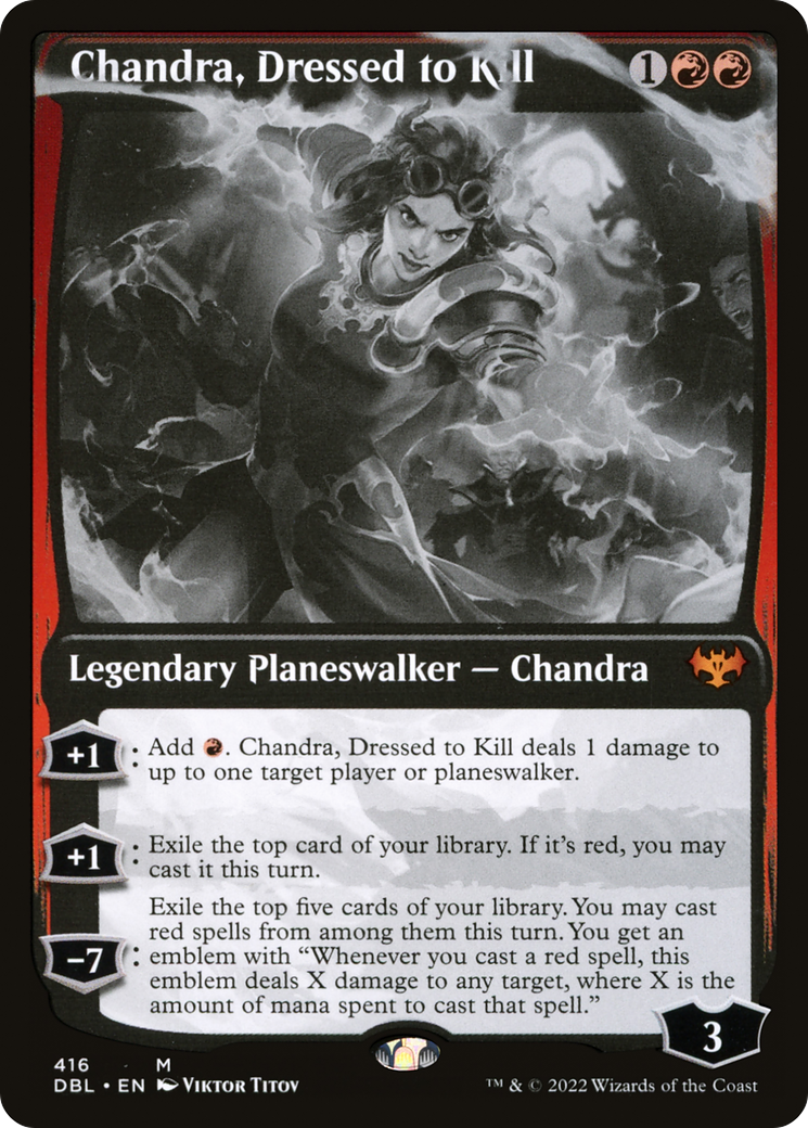 Chandra, Dressed to Kill (DBL-416) [Innistrad: Double Feature] Foil