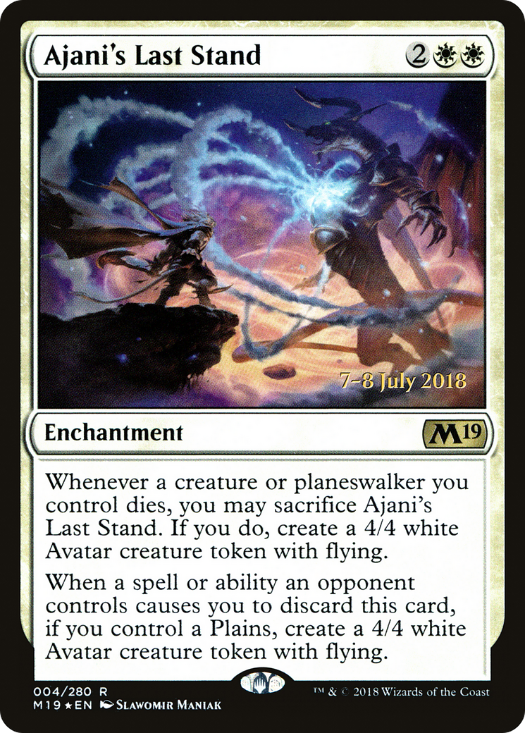 Ajani's Last Stand (PRE-004) [Core Set 2019 Promos] Foil