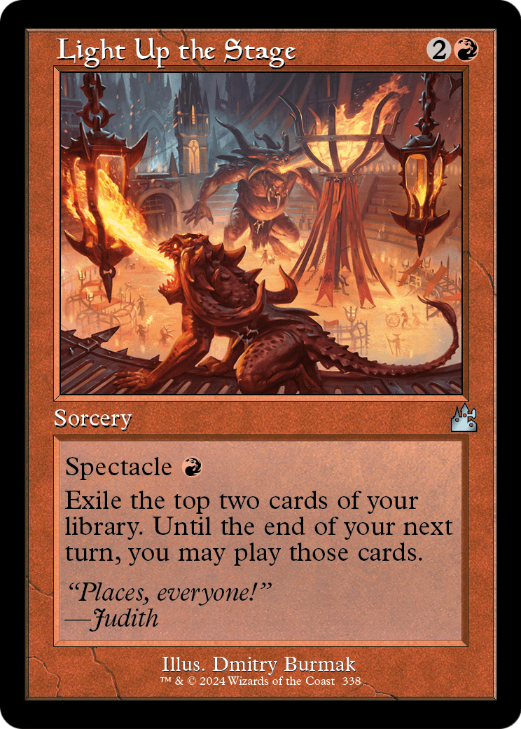 Light Up the Stage (Retro Frame) (RVR-338) [Ravnica Remastered]