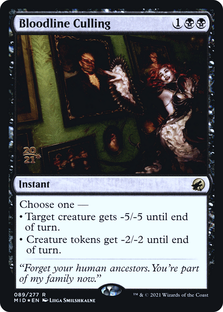 Bloodline Culling (PRE-089) [Innistrad: Midnight Hunt Promos] Foil