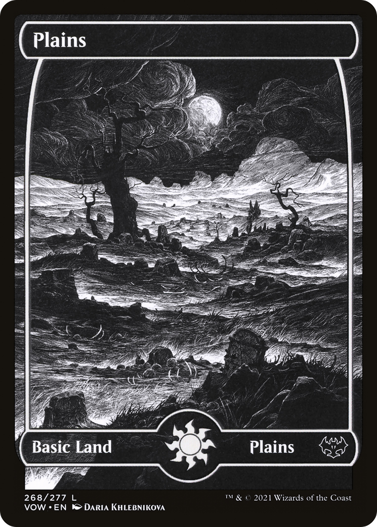 Plains (VOW-268) (Showcase) [Innistrad: Crimson Vow] Foil