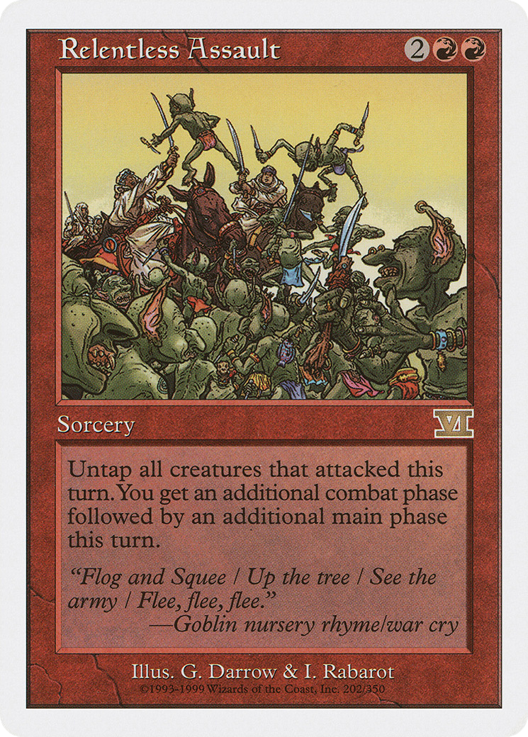 Relentless Assault (6ED-202) [Classic Sixth Edition]