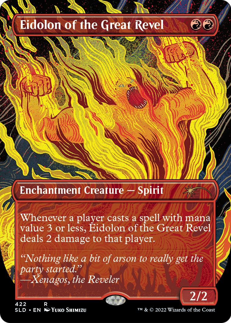 Eidolon of the Great Revel (Borderless) (SLD-422) [Secret Lair Drop] Foil