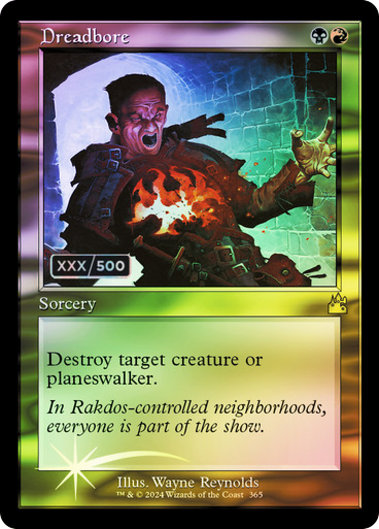 Dreadbore (Retro Frame) (Serial Numbered) (RVR-365Z) [Ravnica Remastered] Foil