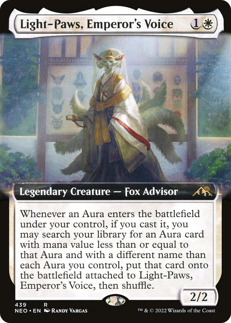 Light-Paws, Emperor's Voice (Extended Art) (NEO-439) [Kamigawa: Neon Dynasty] Foil
