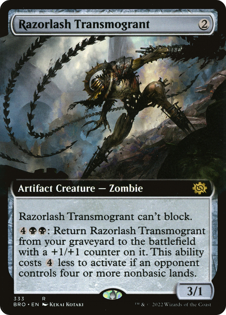 Razorlash Transmogrant (Extended Art) (BRO-333) [The Brothers' War] Foil