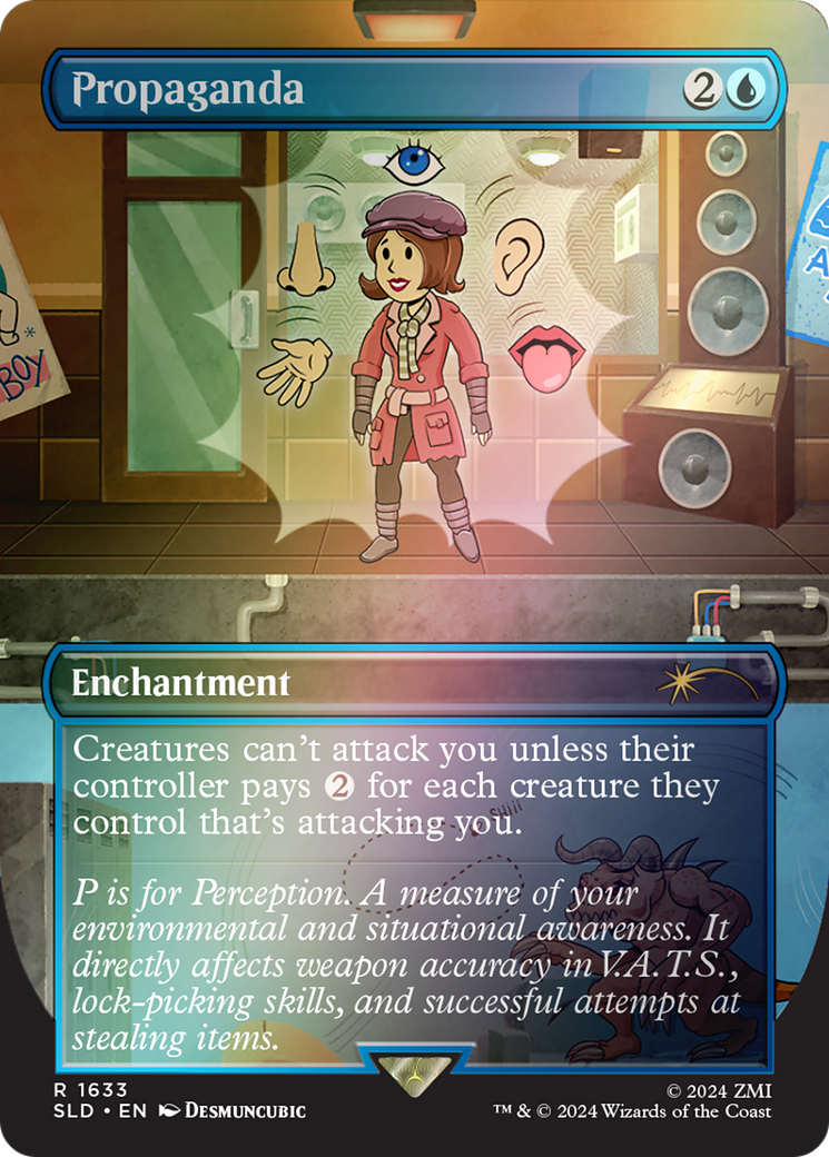 Propaganda (SLD-1633) (Rainbow Foil) (Borderless) [Secret Lair Drop] Foil