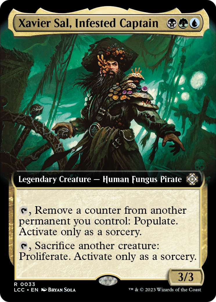 Xavier Sal, Infested Captain (Extended Art) (LCC-033) [The Lost Caverns of Ixalan Commander]
