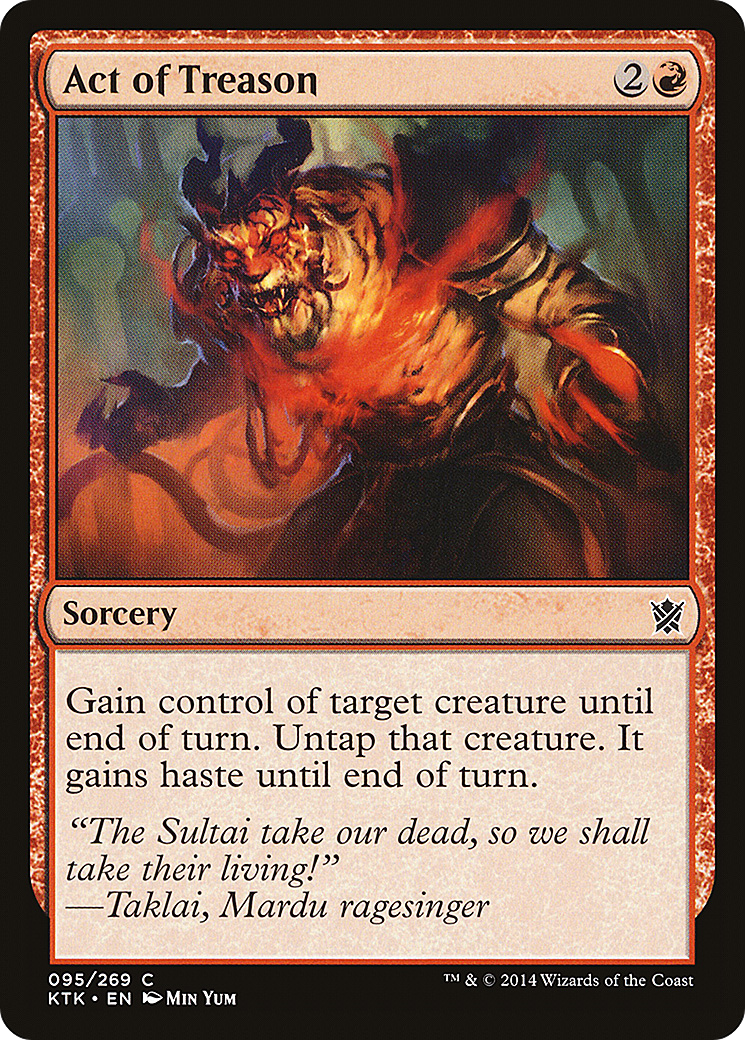 Act of Treason (KTK-095) [Khans of Tarkir] Foil
