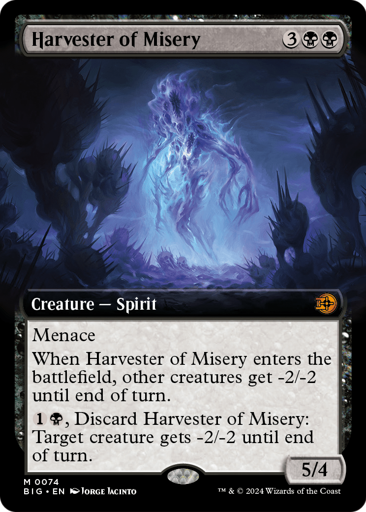 Harvester of Misery (Extended Art) (BIG-074) [The Big Score] Foil