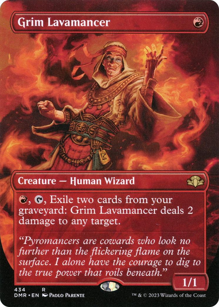 Grim Lavamancer (Borderless) (DMR-434) [Dominaria Remastered]