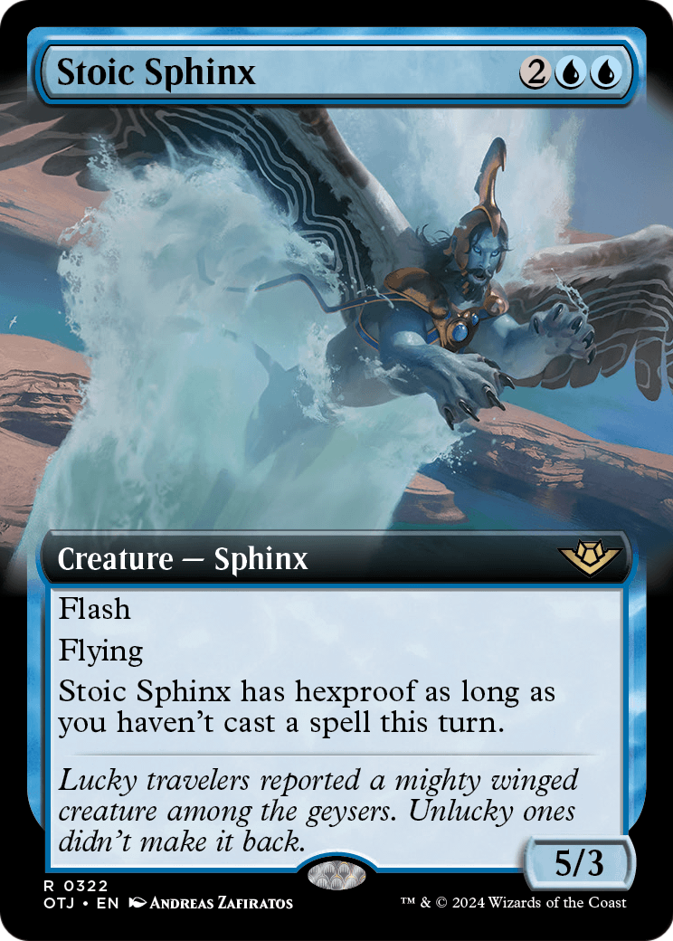 Stoic Sphinx (Extended Art) (OTJ-322) [Outlaws of Thunder Junction] Foil