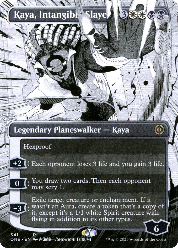 Kaya, Intangible Slayer (Borderless) (ONE-341) (Showcase) [Phyrexia: All Will Be One]