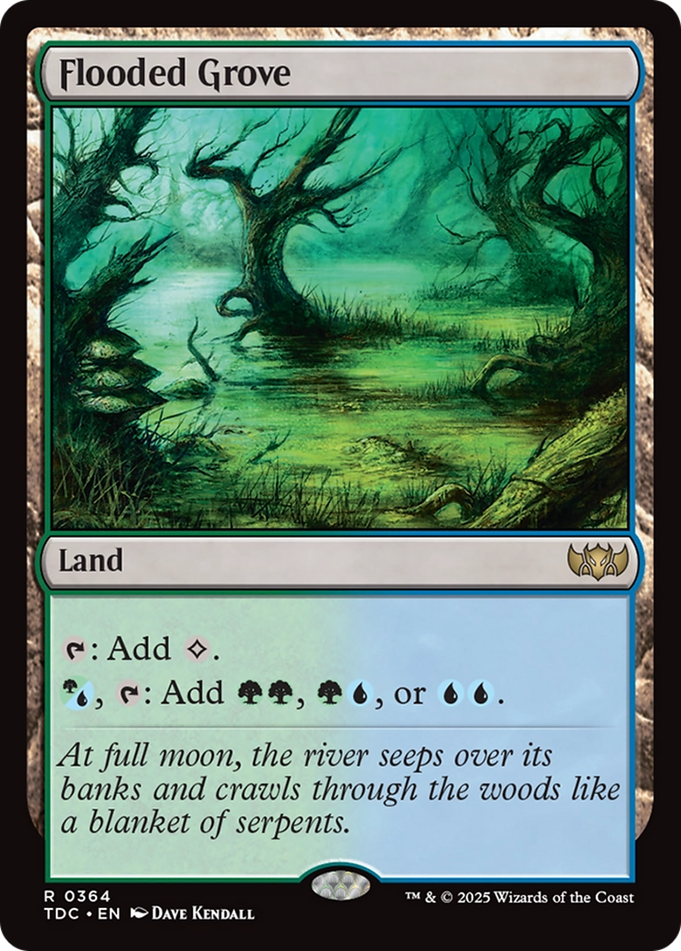 Flooded Grove (TDC-364) [Commander: Tarkir: Dragonstorm]