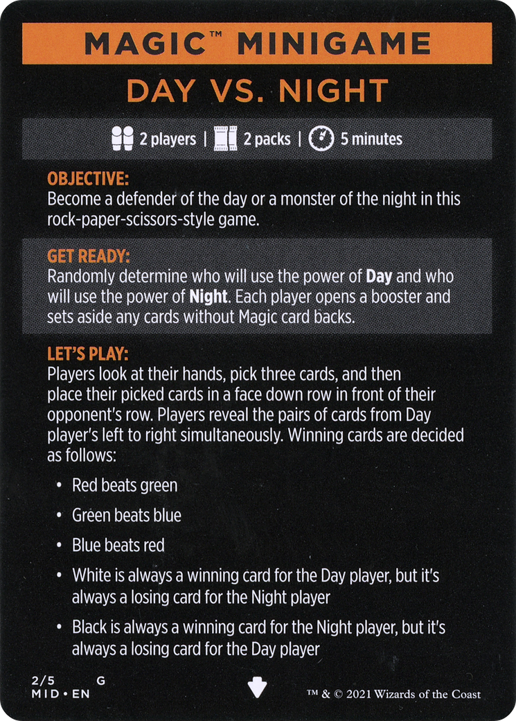 Day Vs. Night // Day vs. Night (cont'd) (MMID-002) [Innistrad: Midnight Hunt Minigames]