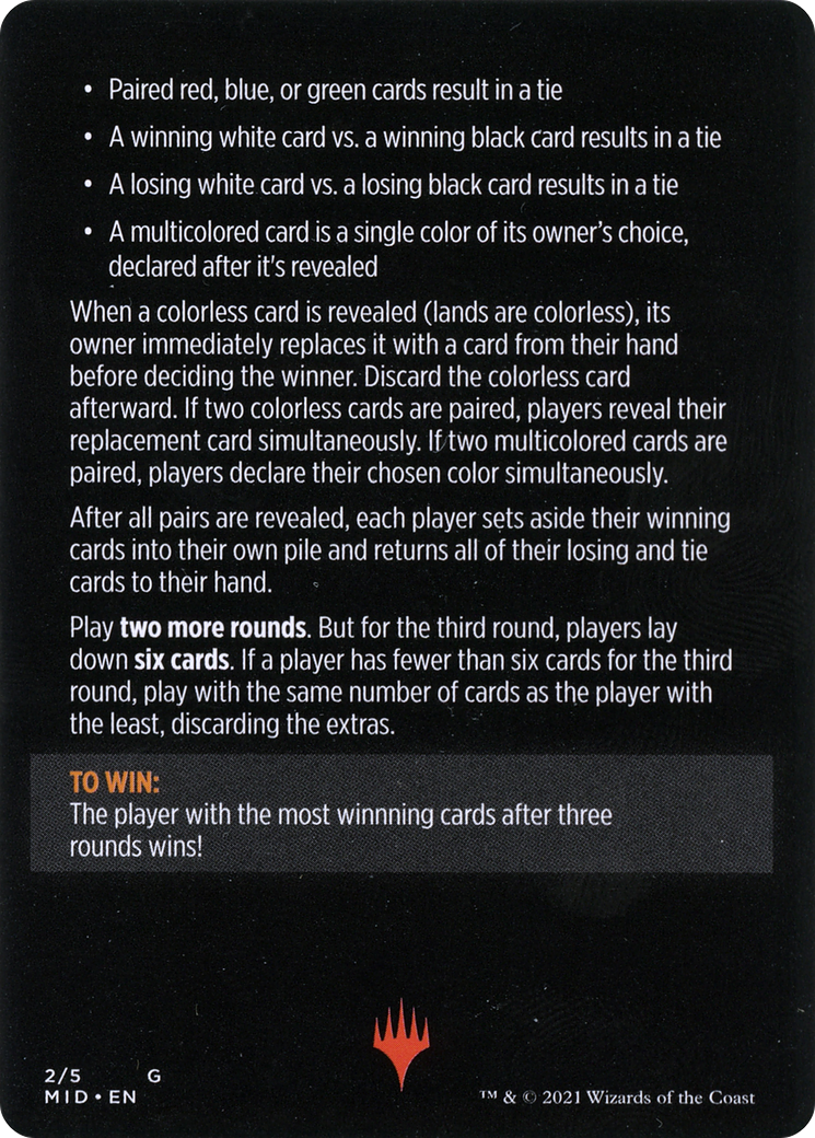 Day Vs. Night // Day vs. Night (cont'd) (MMID-002) [Innistrad: Midnight Hunt Minigames]