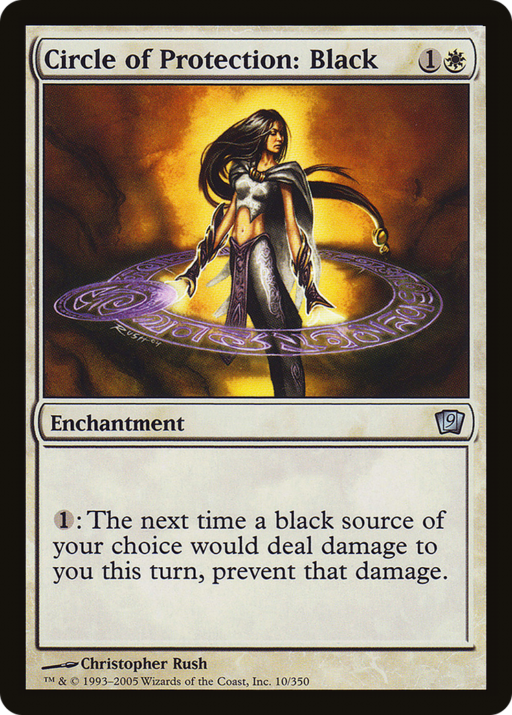 Circle of Protection: Black (9ED-010) [9th Edition] Foil