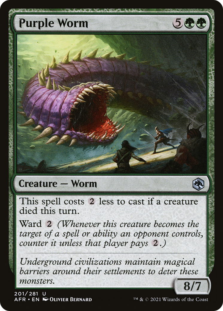 Purple Worm - Foil [Adventures in the Forgotten Realms]