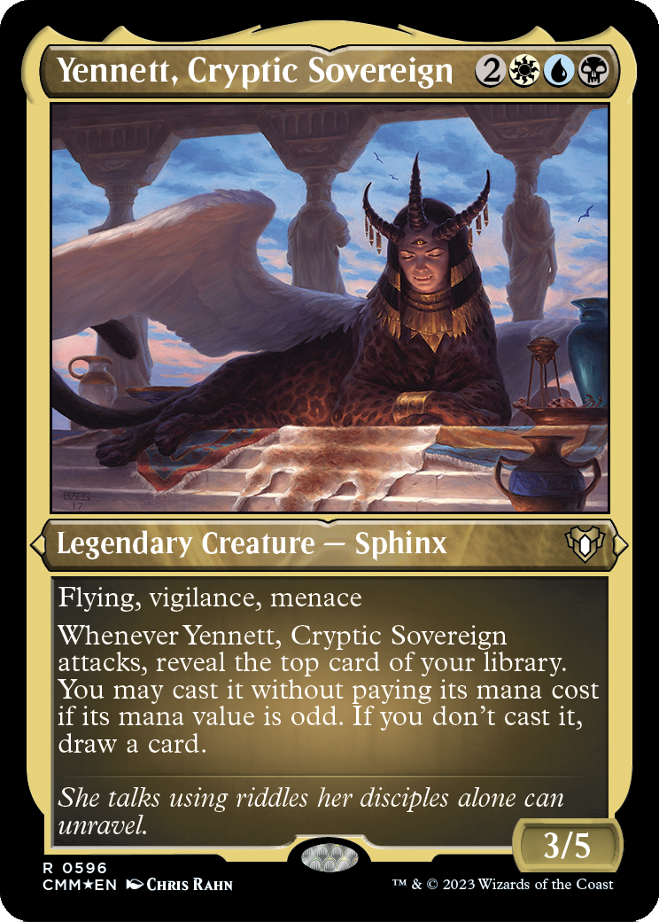 Yennett, Cryptic Sovereign (Foil Etched) (CMM-596) [Commander Masters] Foil